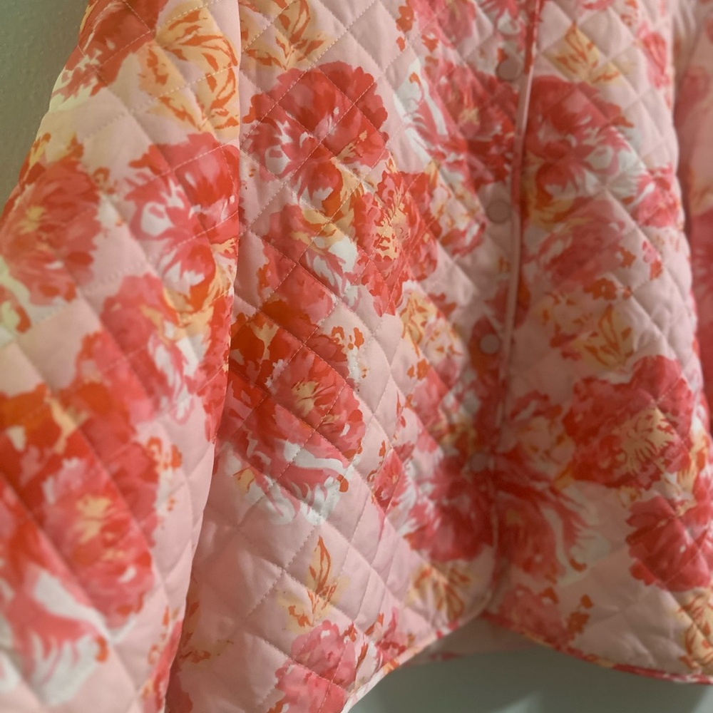 🌼Women’s Boutique Belle Floral Pink Quilted Jacket - Picture 8 of 11